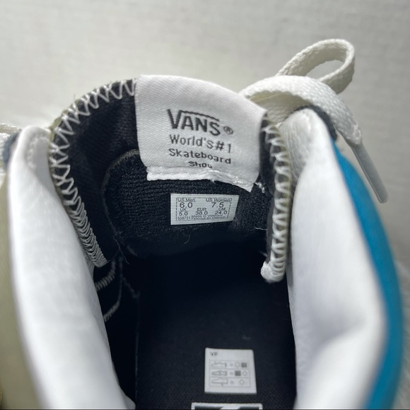 VANS SK8 Hi Top Mix Match Yellow, Green Turquoise - Picture 6 of 10